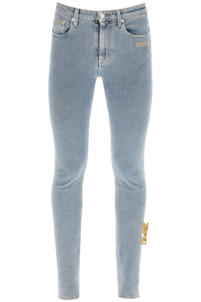 Off-white Off White Skinny Jeans In Blue (blue)