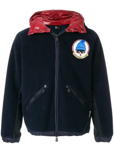 Moncler Grenoble Hooded Logo Patch Jacket - Blue