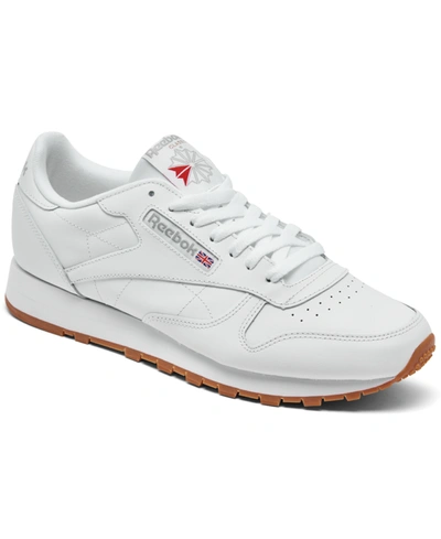 Reebok Toddler Kids Classic Leather Casual Sneakers From Finish Line In White/tan