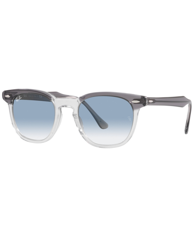 Ray Ban Sunglasses Unisex Hawkeye - Grey Frame Blue Lenses 50-21