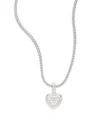 John Hardy Women's White Sapphire & Sterling Silver Small Heart Pendant Necklace