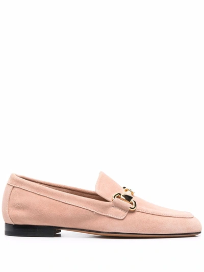 Doucal's Calf-leather Suede Loafers In Pink