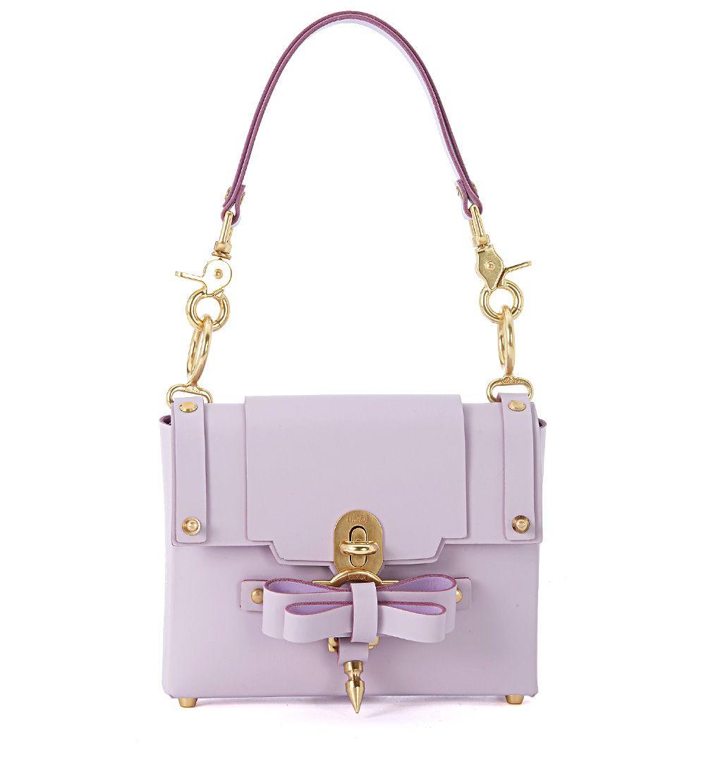 Niels Peeraer Bow Buckle Small Lilac Leather Bag In Rosa | ModeSens