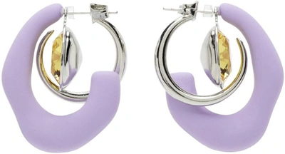 Mounser Purple Marshmallow Earrings In Lavendar