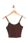 Bp. Crop Organic Cotton Blend Camisole In Brown Coffee