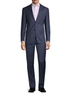 Calvin Klein Slim-fit Windowpane Wool-blend Suit