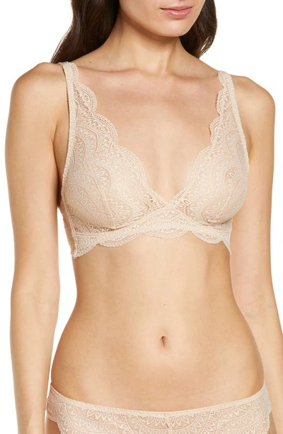 Simone Perele Karma Triangle Bralette In Peau Rose