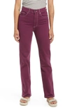 Jeanerica Eiffel High Waist Bootcut Jeans In Burgundy