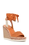 Vince Camuto Women's Bryleigh Woven Espadrille Wedge Sandals Women's Shoes In Orange