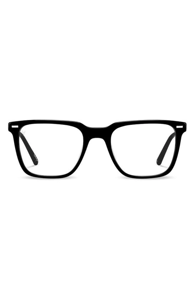 Vincero Cooper 50mm Square Blue Light Blocking Glasses In Black Clear