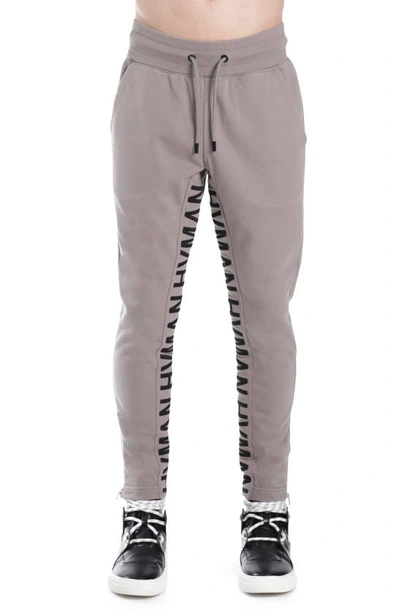 Hvman Logo Knit Track Pants In Grey