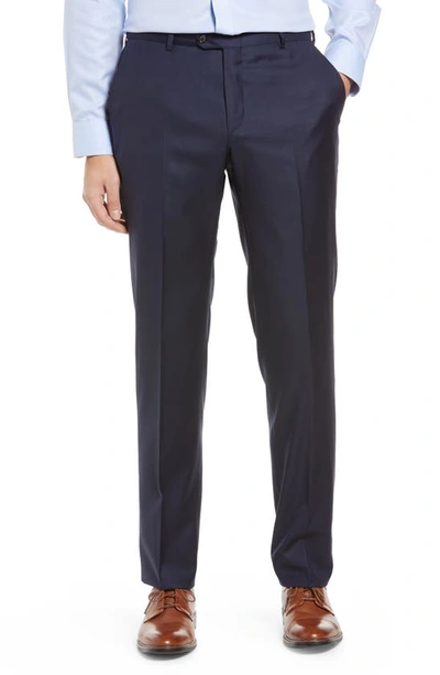 Hickey Freeman B Series Honeyway Relaxed Fit Dress Trousers In Navy