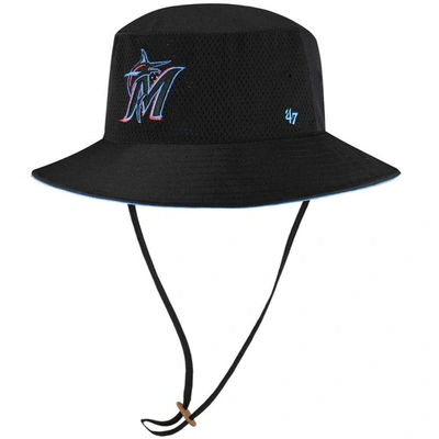 47 ' Black Miami Marlins Panama Pail Bucket Hat
