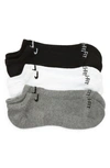 Nike Dry 3-pack Everyday Plus No Show Socks In Grey/ White/ Black