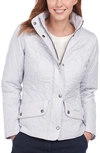 Barbour Cavalry Fleece Lined Quilted Jacket In Ice White