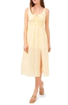 1.state Smocked Waist Cotton Midi Dress In Sunlight