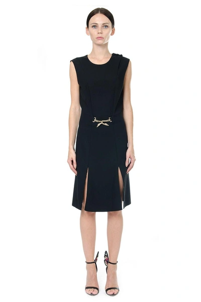 Lanvin Black Swan Embellished Dress