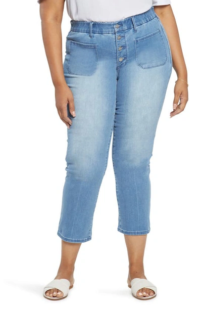 Nydj Marilyn Infinity Waist Button Fly Crop Jeans In Everly