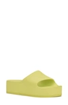 Nine West Pool Platform Slide Sandal In Lime