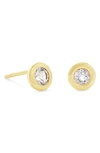 Kendra Scott Aliya White Topaz 18k Gold Vermeil Stud Earrings In Silver