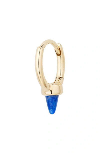 Maria Tash 6.5mm 14-karat Gold Lapis Lazuli Single Hoop Earring