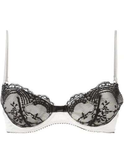 Maison Close 'hotel Diva' Push-up Bra In Black/ Champagne