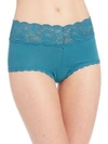 Cosabella Never Say Never Ultra-stretch Boyshorts In Blue Curacao