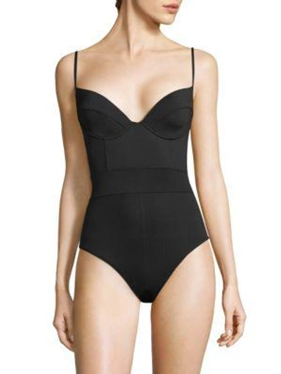 Proenza Schouler One-piece Underwire Swimsuit In Black