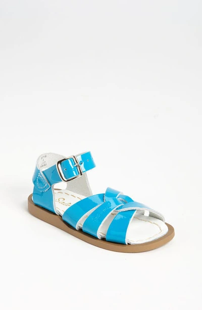 Salt Water Sandals By Hoy Kids' Original Sandal In Shiny Turquoise