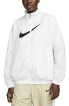 Nike Sportswear Essential Windbreaker In White/ Black