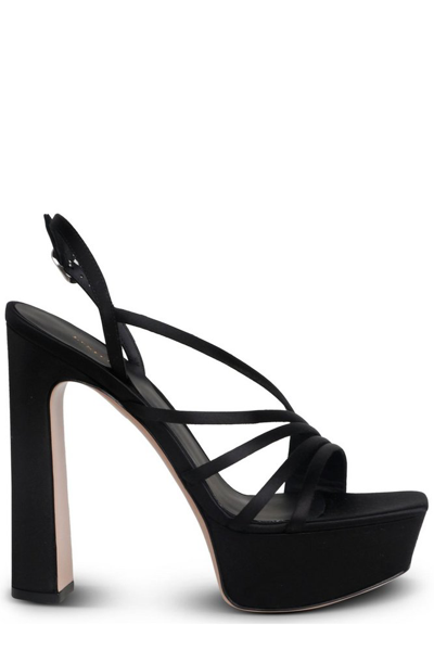 Le Silla Asymmetric Platform Sandals In Negro