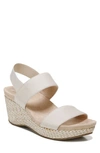 Lifestride Shoes Delta Wedge Sandal In Almond Milk Fabric