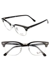 Ray Ban 51mm Optical Glasses In Shiny Black