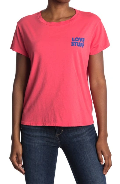 Mother The Boxy Goodie Goodie Supima® Cotton Tee In Paradise Pink