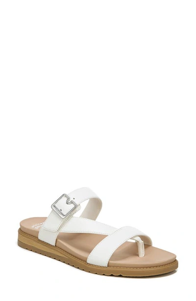 Dr. Scholl's Women's Island-dream Thong Sandals In White Faux Leather