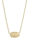 Kendra Scott Elisa Birthstone Pendant Necklace In Gold Filigree Metal
