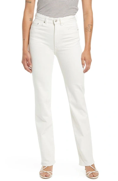 Jeanerica Eiffel Stretch High-rise Cotton Straight-leg Jeans In White