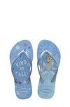 Havaianas Kids' Disney Princess Flip Flop In Blue Water