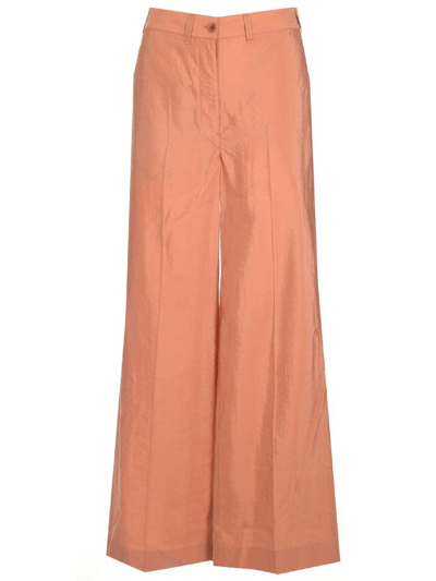 Lemaire Tailored Wide-leg Trousers In Orange