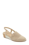 Vaneli Greer Slingback Wedge In Ecru