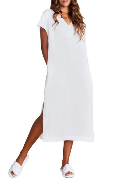Barefoot Dreams Cozy Terry Caftan In Sea Salt