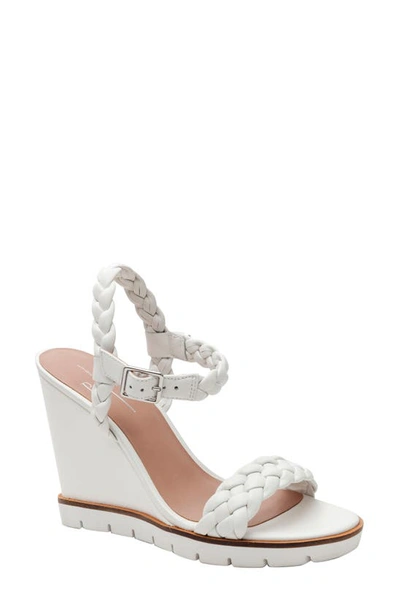 Linea Paolo Esie Ankle Strap Wedge Sandal In Eggshell