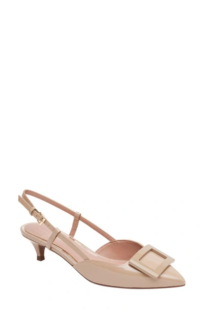 Linea Paolo Cyprus Slingback Pointed Toe Pump In Maple Sugar