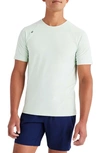 Rhone Crew Neck Short Sleeve T-shirt In Green Lily Heather