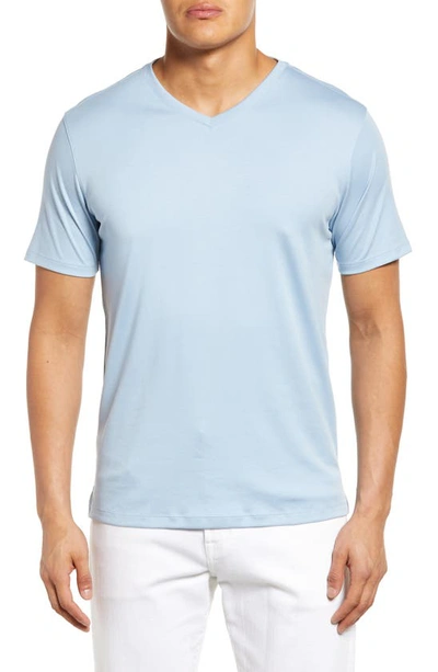 Robert Barakett Georgia Regular Fit V-neck T-shirt In Soft Chambray