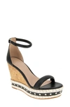 Bcbgeneration Narida Espadrille Platform Wedge Sandal In Black