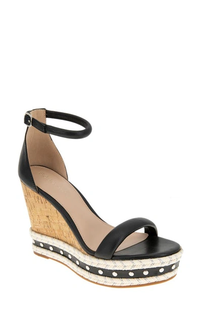 Bcbgeneration Narida Espadrille Platform Wedge Sandal In Black