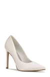 Nine West 'tatiana' Pointy Toe Pump In White Satin