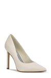 Nine West 'tatiana' Pointy Toe Pump In Ivory Satin