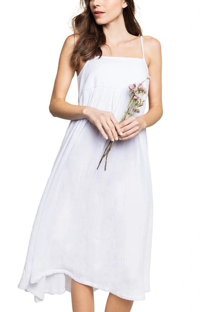 Petite Plume Serene Cotton Gauze Nightgown In White